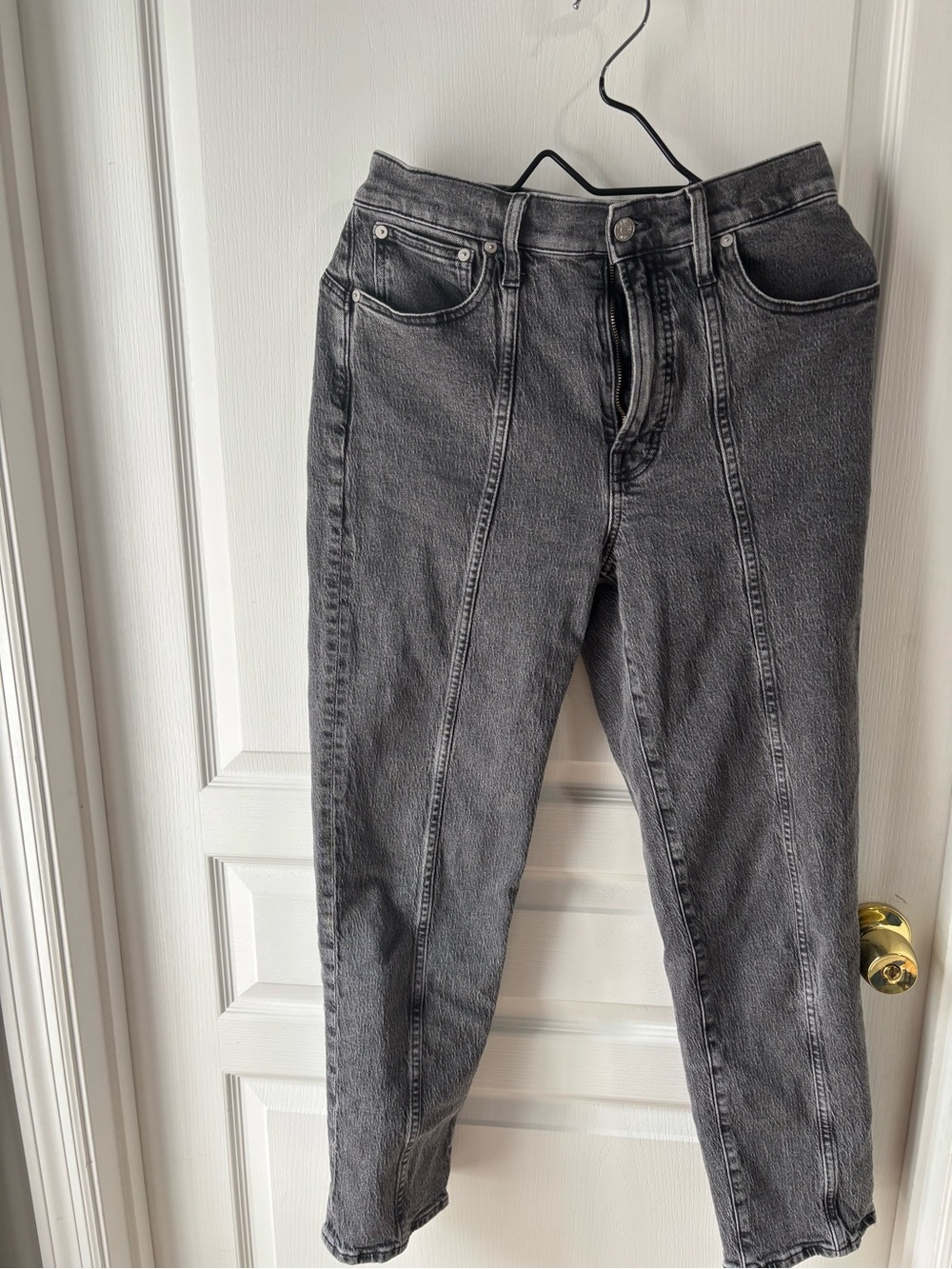 Madewell The Perfect Vintage Straight Jean dark gray denim size 27